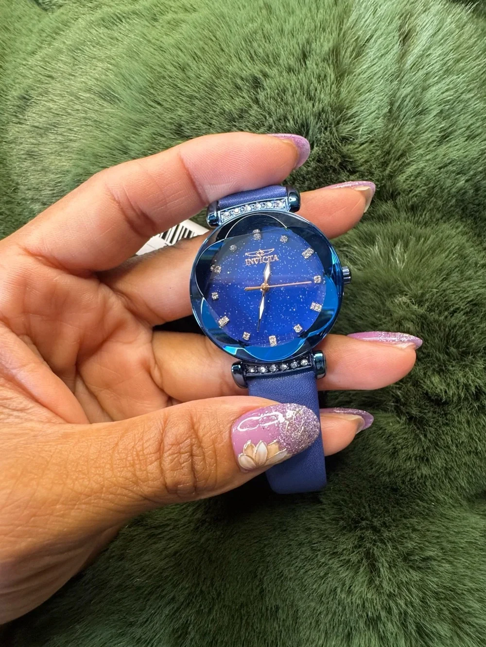 Invicta Blue and Gold Women's Crystal Accent Watch
